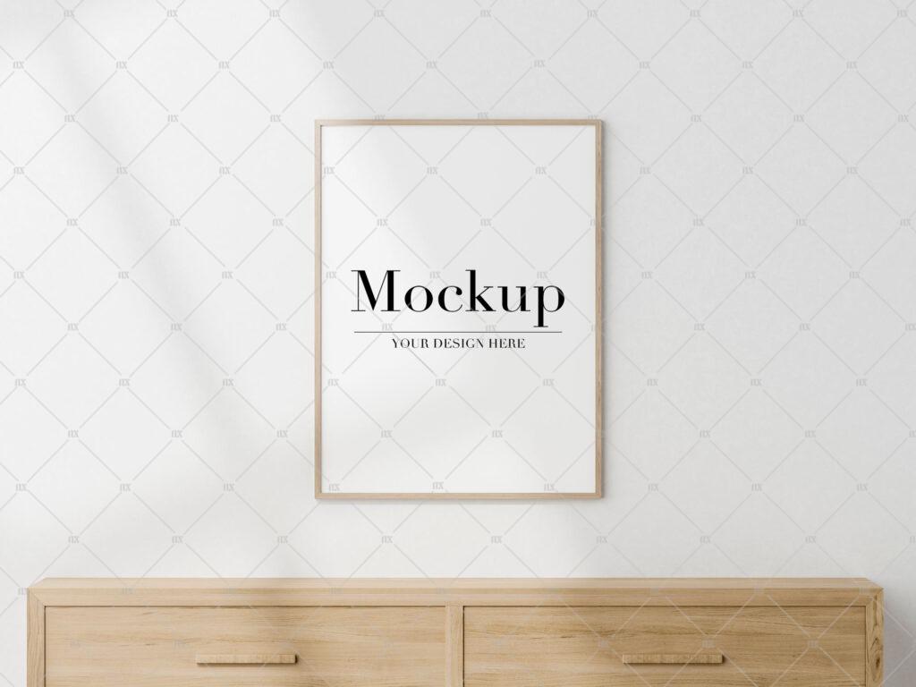 Frame Mockup For Wall Art Poster (Free)