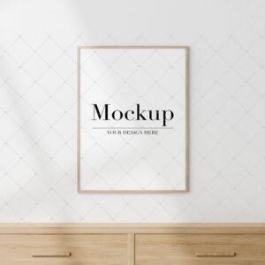 Frame Mockup For Wall Art Poster (Free)