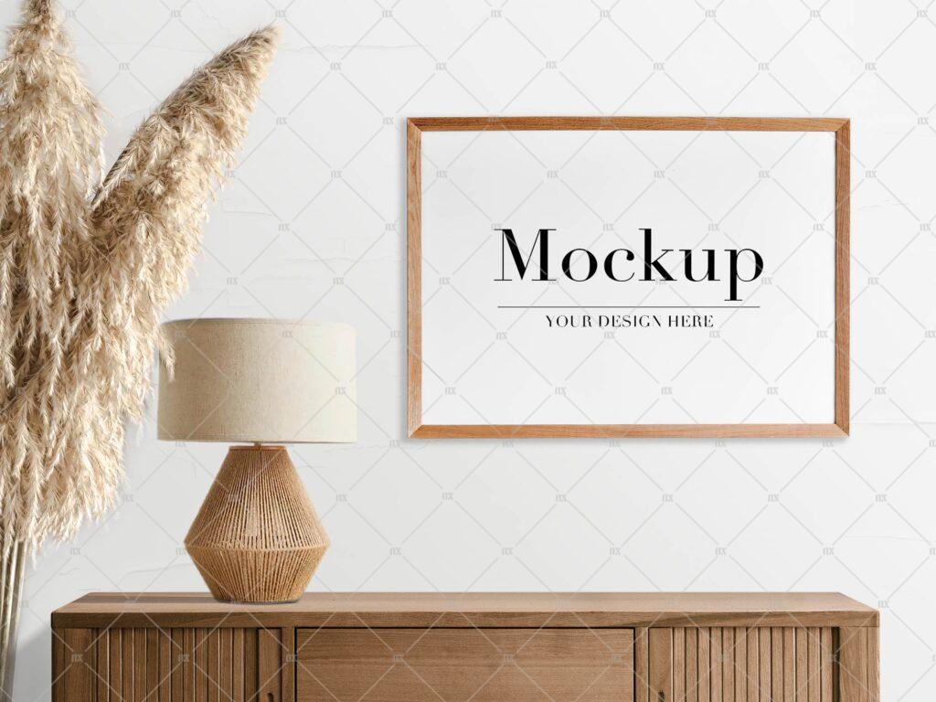 Horizontal Frame Mockup For Etsy Art Poster