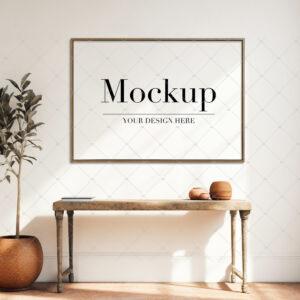 Horizontal Frame Mockup For Etsy Wall Art Poster