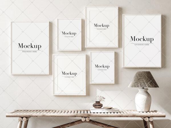 Six Frame Mockup For Etsy Art Poster