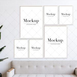 Six Frame Mockup For Etsy Wall Art Poster