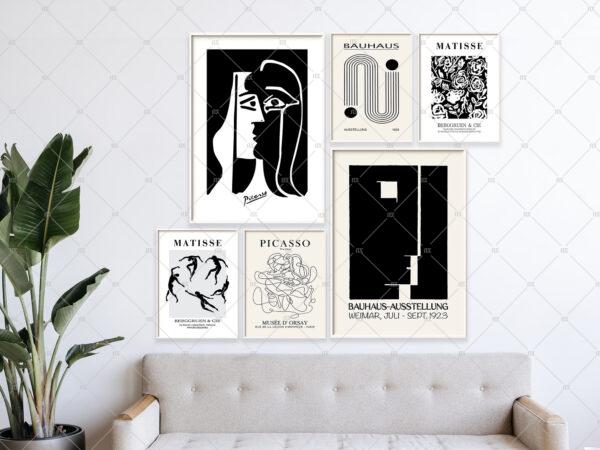 Six Frame Mockup For Etsy Wall Art Poster