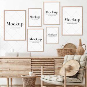 Six Frame Mockups For Etsy Digital Product