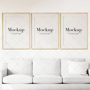 Three Frame Mockup For Etsy Art Poster