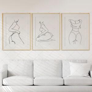 Three Frame Mockup For Etsy Art Poster