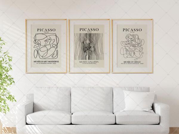 Three Frame Mockup For Etsy Art Poster