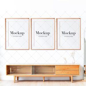 Three Frames Mockup For Etsy Art Poster