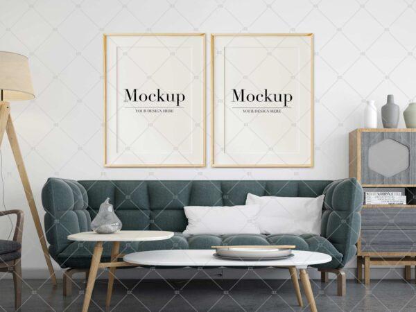 Two Frame Mockup Etsy Art Poster