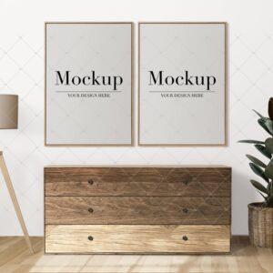 Two Frame Mockup For Etsy Art Poster