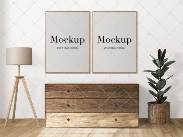 Two Frame Mockup For Etsy Art Poster