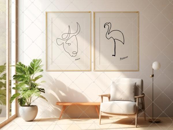 Two Frame Mockup For Etsy Wall Art Poster