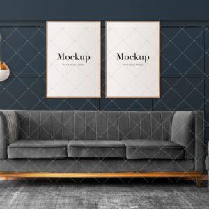 Two Frame Mockup Luxury Living Room