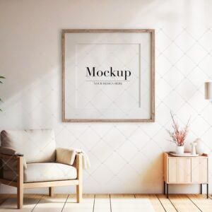 Square Frame Mockup For Etsy Art Poster