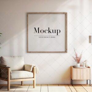 Square Frame Mockup For Etsy Art Poster Product